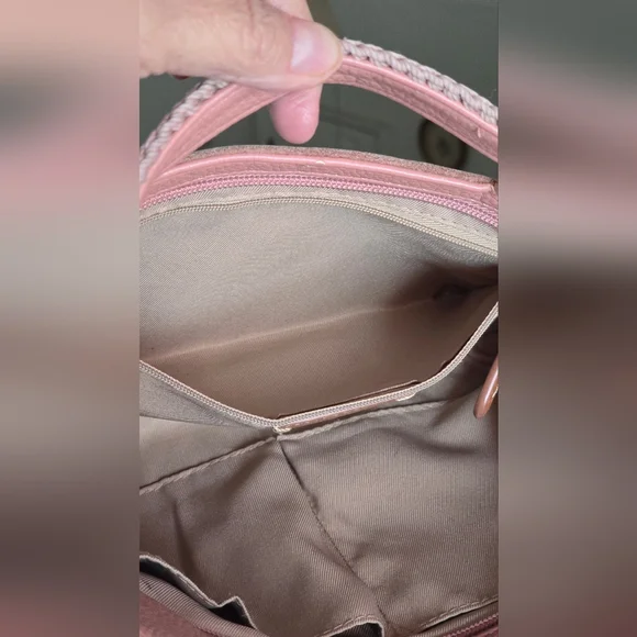 The Sak Linden Pebbled Leather Vintage Coral Handbag - Picture 6 of 15